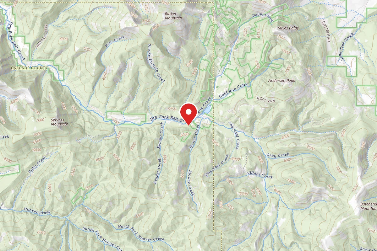 Helena-Lewis and Clark Dispersed Campsite DRY FORK RD 120-115