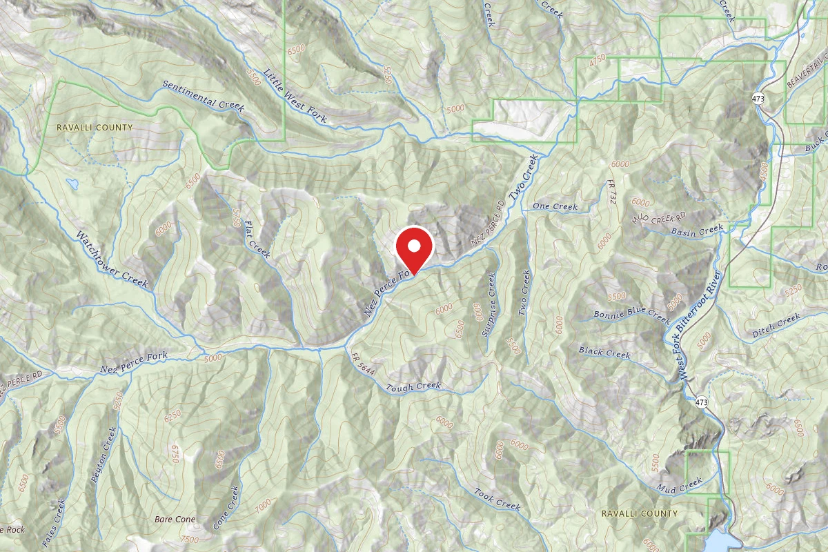 Bitterroot Dispersed Campsite NEZ PERCE-001