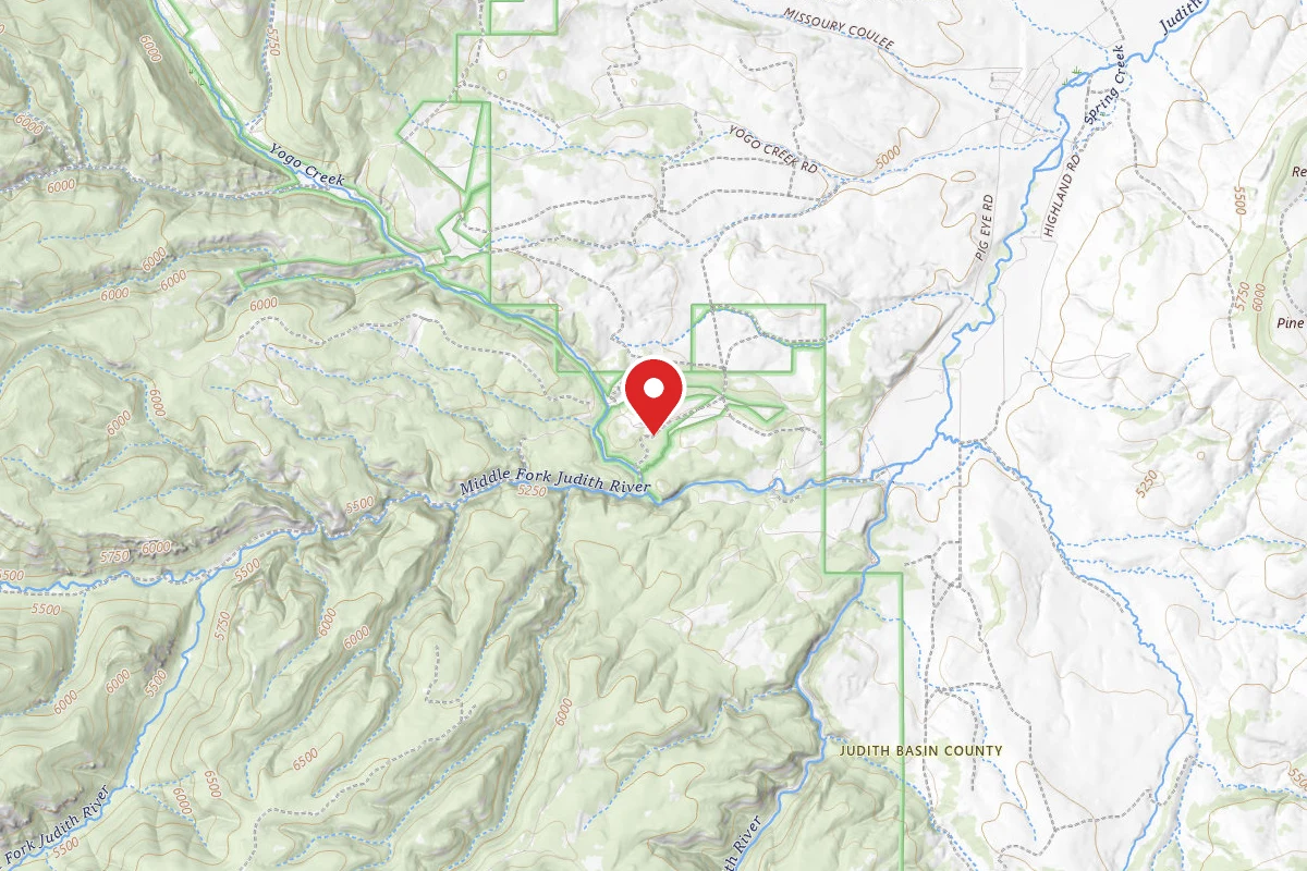 Helena-Lewis and Clark Dispersed Campsite MID FORK JD TH RD 6537-3