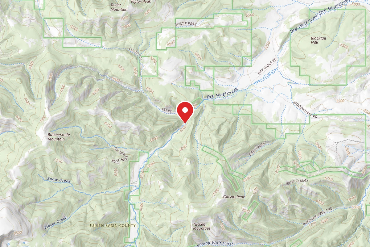 Helena-Lewis and Clark Dispersed Campsite DRY WOLF RD 251-2