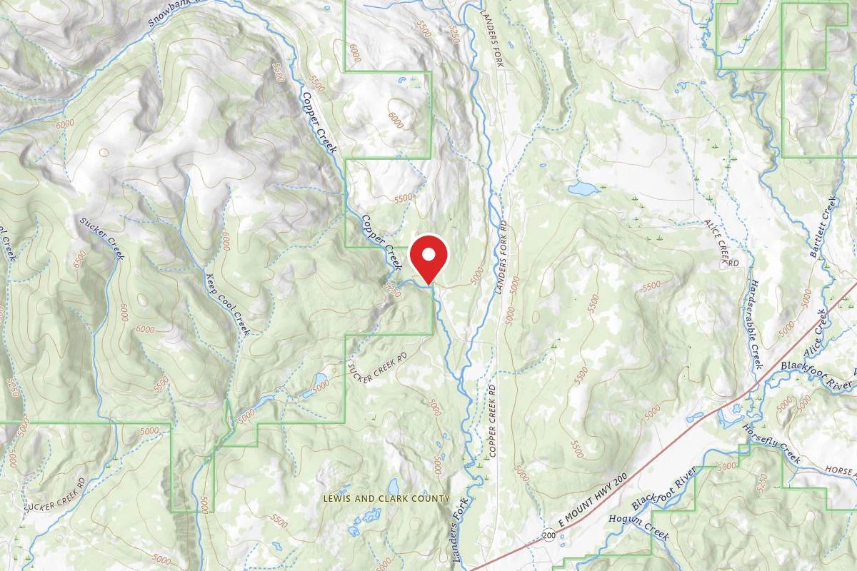 Helena-Lewis and Clark Dispersed Campsite COPPER CREEK RD 330-009