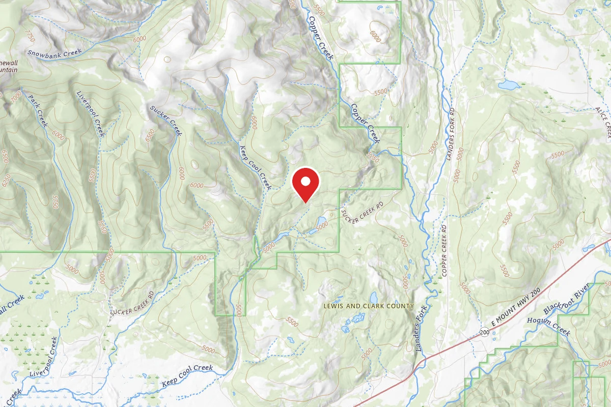 Helena-Lewis and Clark Dispersed Campsite UPPER COPPER CRK RD 1881-008