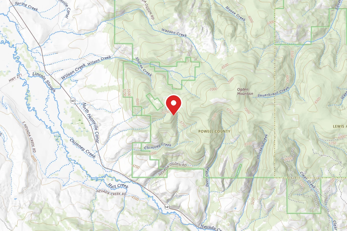 Helena-Lewis and Clark Dispersed Campsite WILSON CRK-RD 1823-107