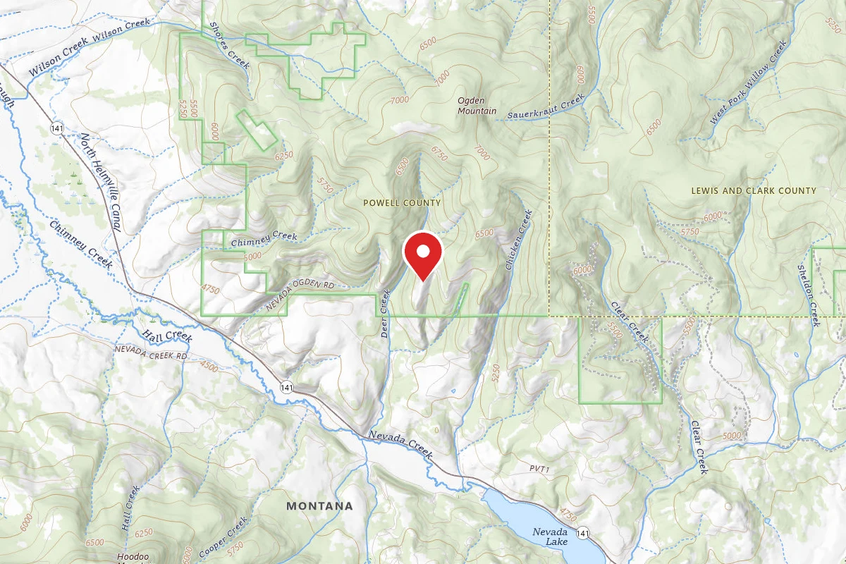 Helena-Lewis and Clark Dispersed Campsite DEER CRK RD-007