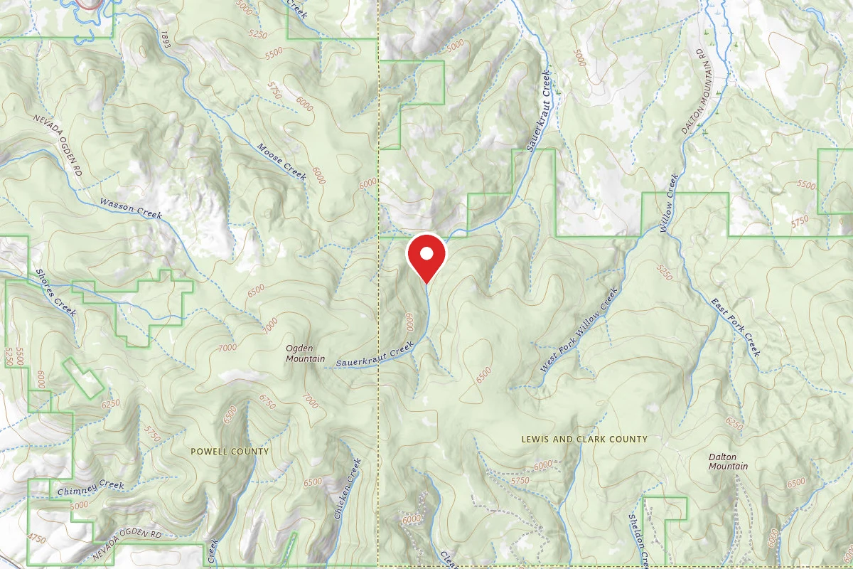 Helena-Lewis and Clark Dispersed Campsite SAUERKRAUT CRK-001