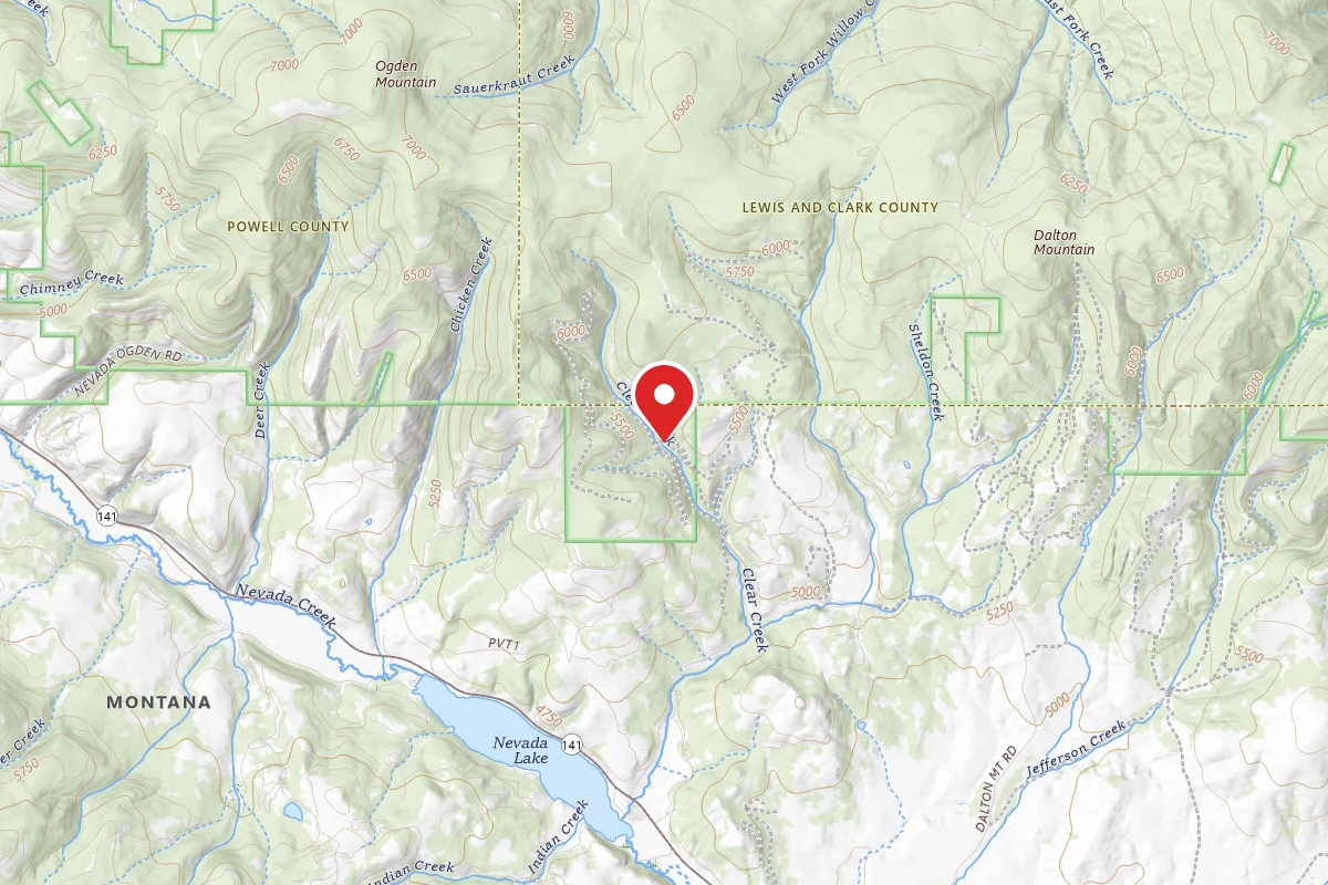 Helena-Lewis and Clark Dispersed Campsite CLEAR CRK-RD 1833-018