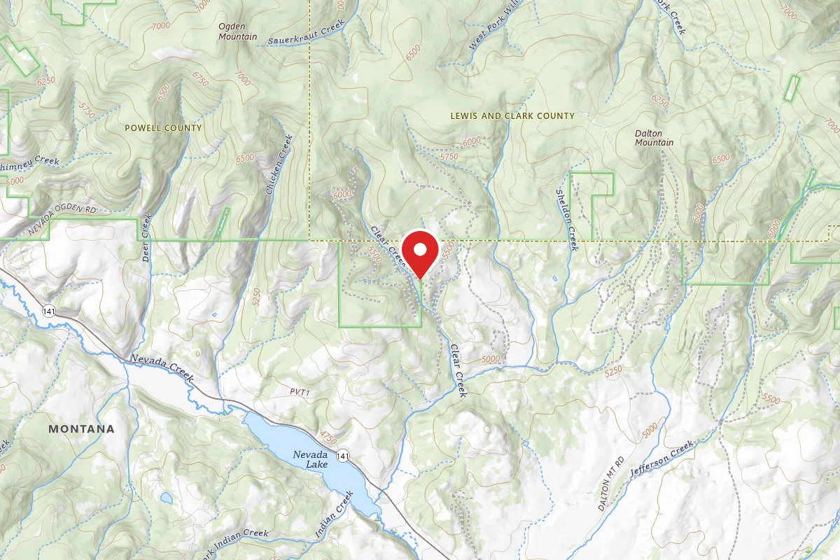Helena-Lewis and Clark Dispersed Campsite CLEAR CRK-RD 1833B1-019