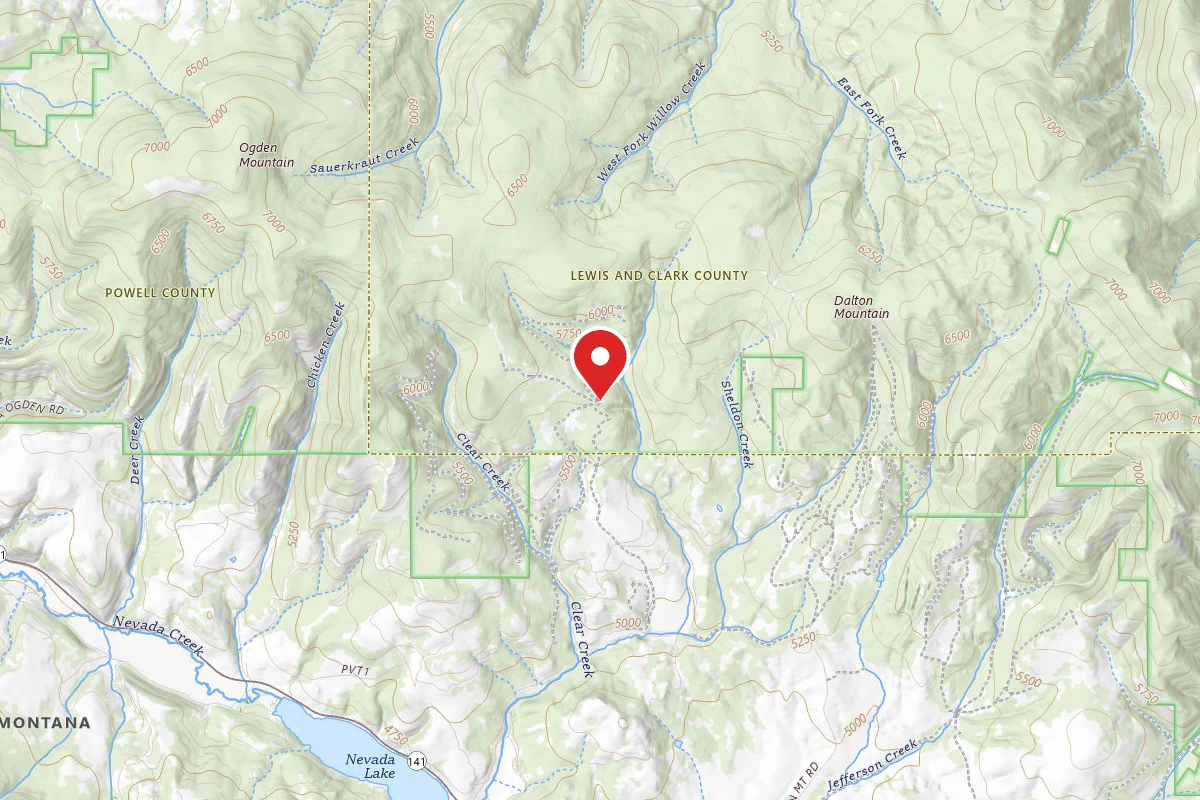 Helena-Lewis and Clark Dispersed Campsite CLEAR CRK-RD 1833-012
