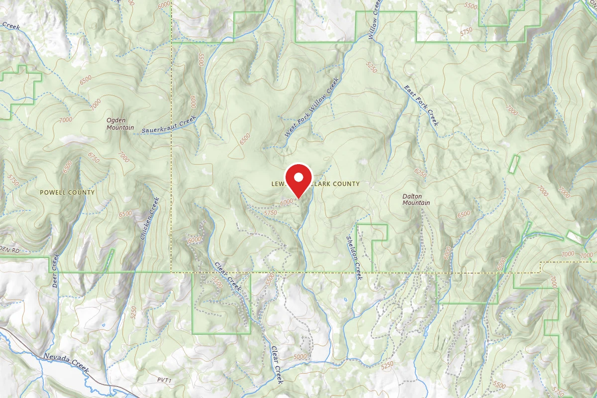 Helena-Lewis and Clark Dispersed Campsite CLEAR CRK-RD 1833D1-013