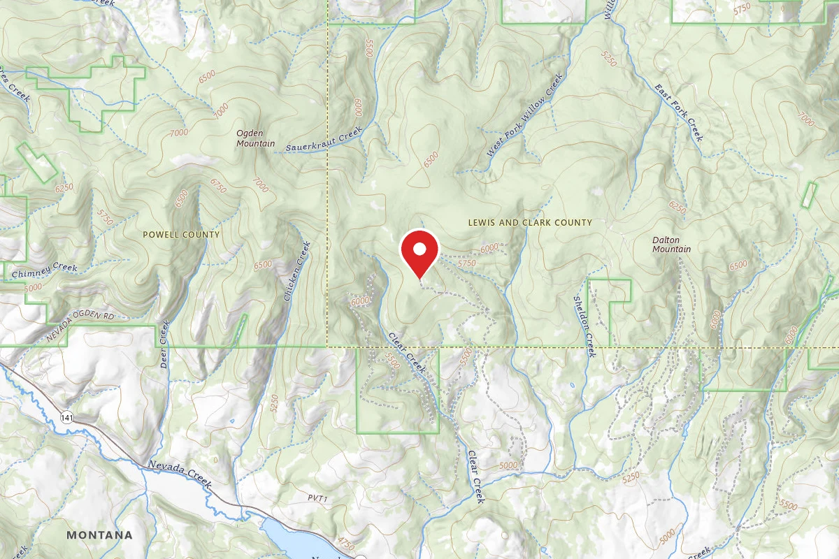 Helena-Lewis and Clark Dispersed Campsite CLEAR CRK-RD 1891-014