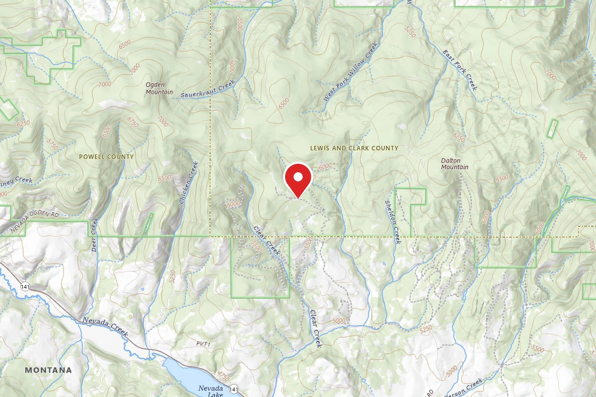 Helena-Lewis and Clark Dispersed Campsite CLEAR CRK-RD 1833-021