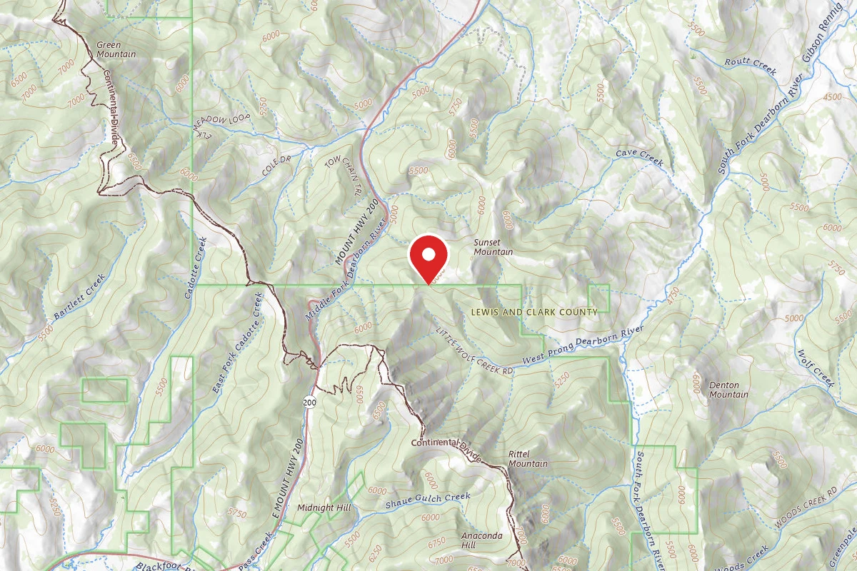 Helena-Lewis and Clark Dispersed Campsite W PRONG-RD 1807-003