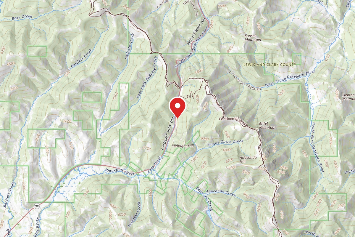 Helena-Lewis and Clark Dispersed Campsite PASS CRK-RD 4083-006