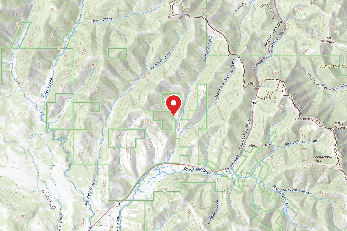 Helena-Lewis and Clark Dispersed Campsite CADOTE CRK-009