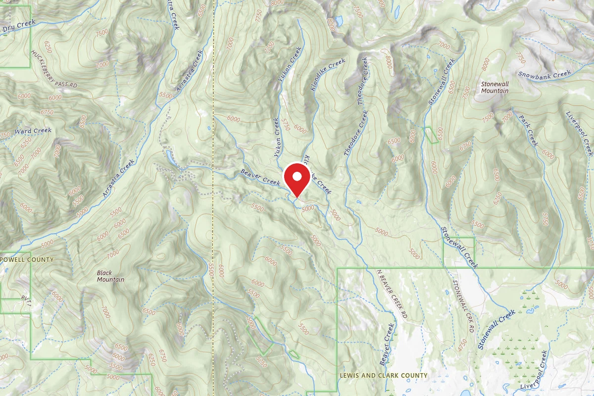 Helena-Lewis and Clark Dispersed Campsite BVR CRK RD-007A