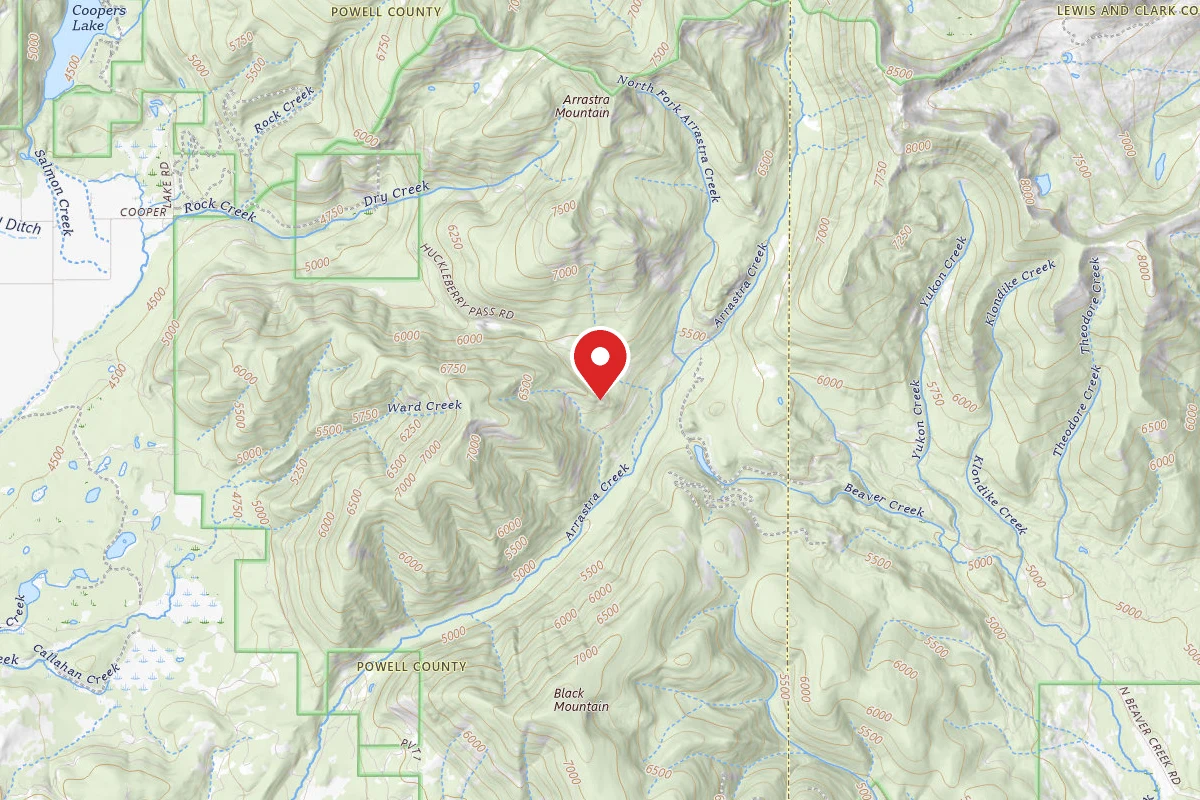Helena-Lewis and Clark Dispersed Campsite ARRASTRA CRK-010