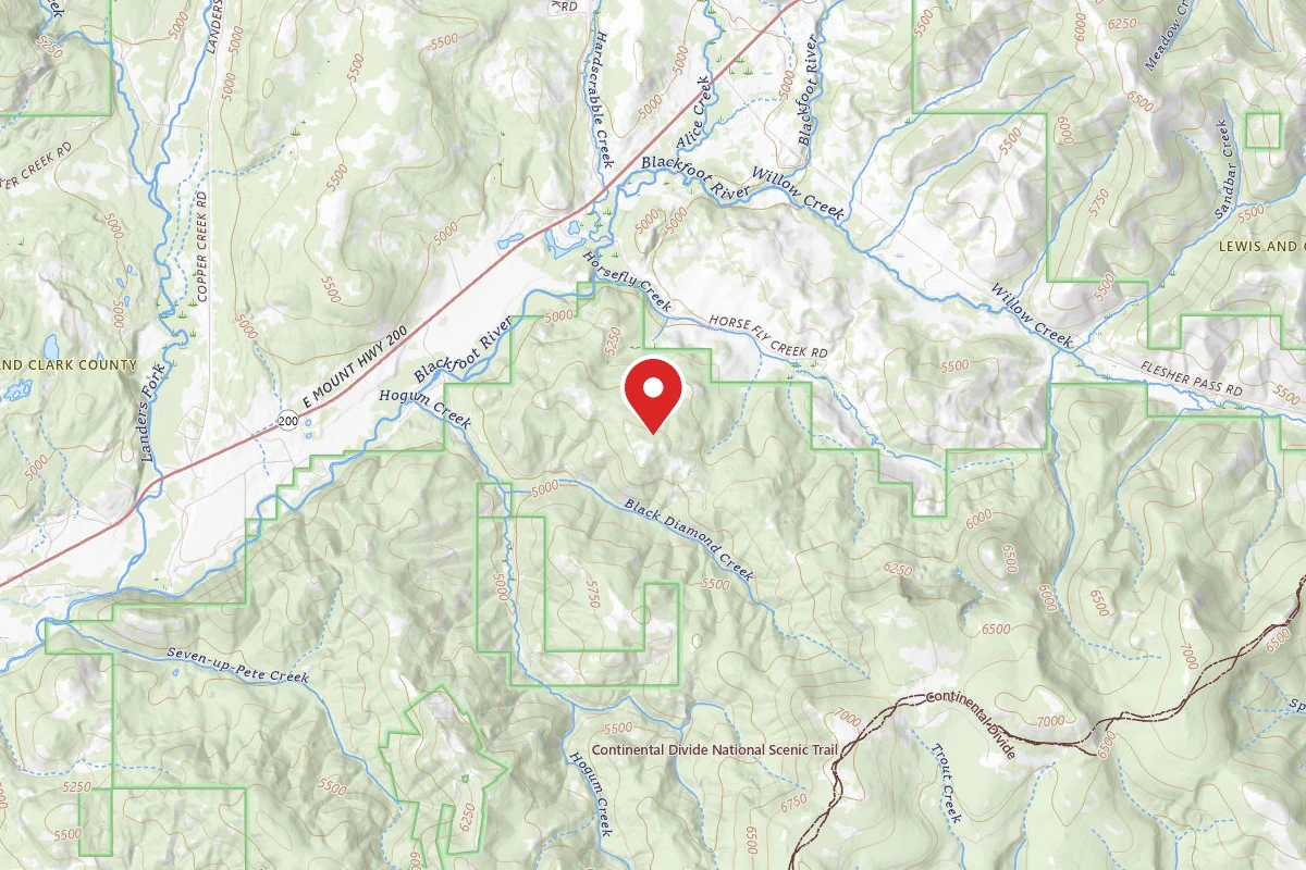 Helena-Lewis and Clark Dispersed Campsite BLK DIAMOND CRK-RD 4113-001E