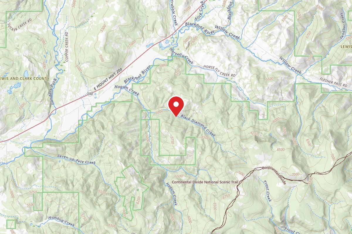 Helena-Lewis and Clark Dispersed Campsite BLK DIAMOND CRK-RD 4113-001D