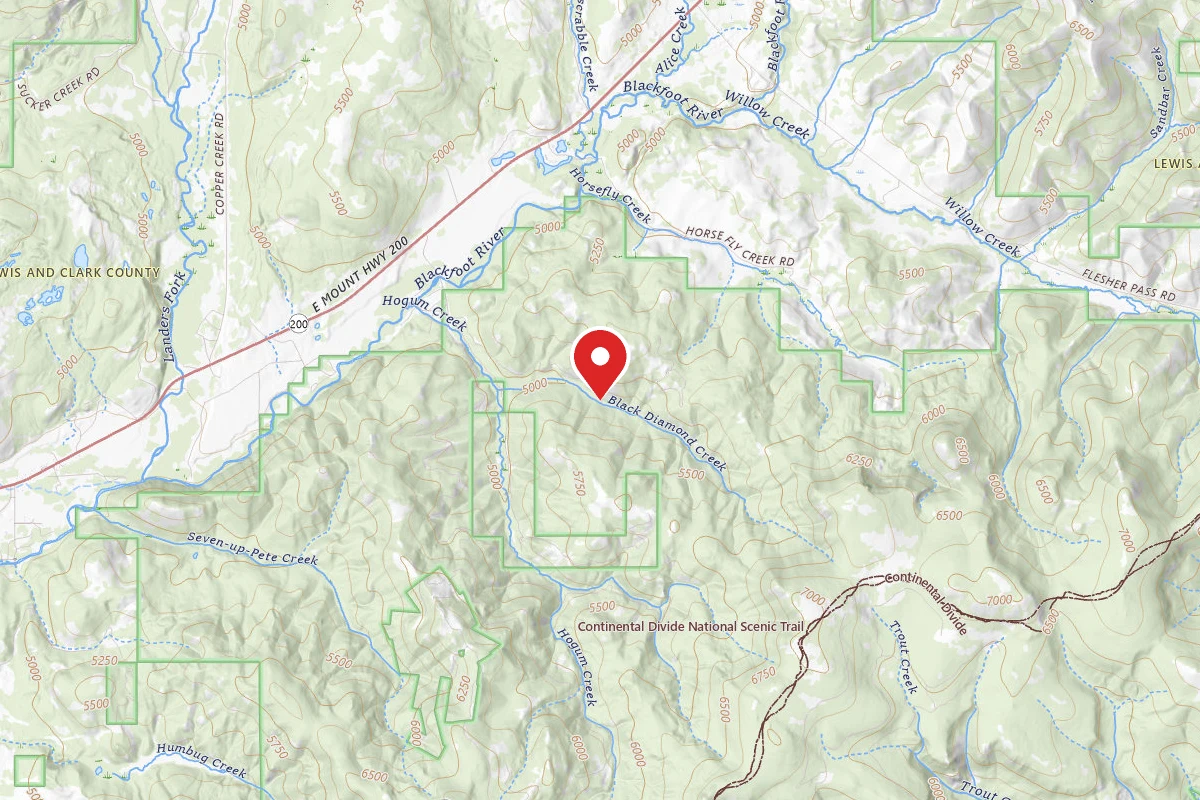Helena-Lewis and Clark Dispersed Campsite BLK DIAMOND CRK-RD 4113-001C