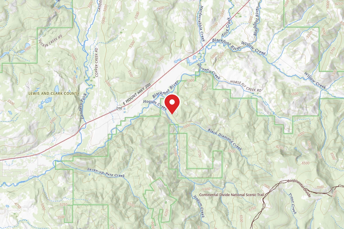 Helena-Lewis and Clark Dispersed Campsite BLK DIAMOND CRK-RD 4113-001