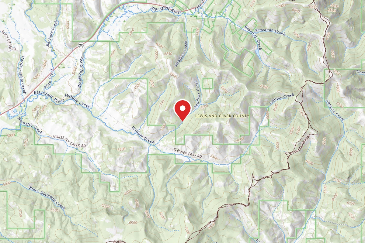 Helena-Lewis and Clark Dispersed Campsite SANDBAR CRK-RD 4090-001D