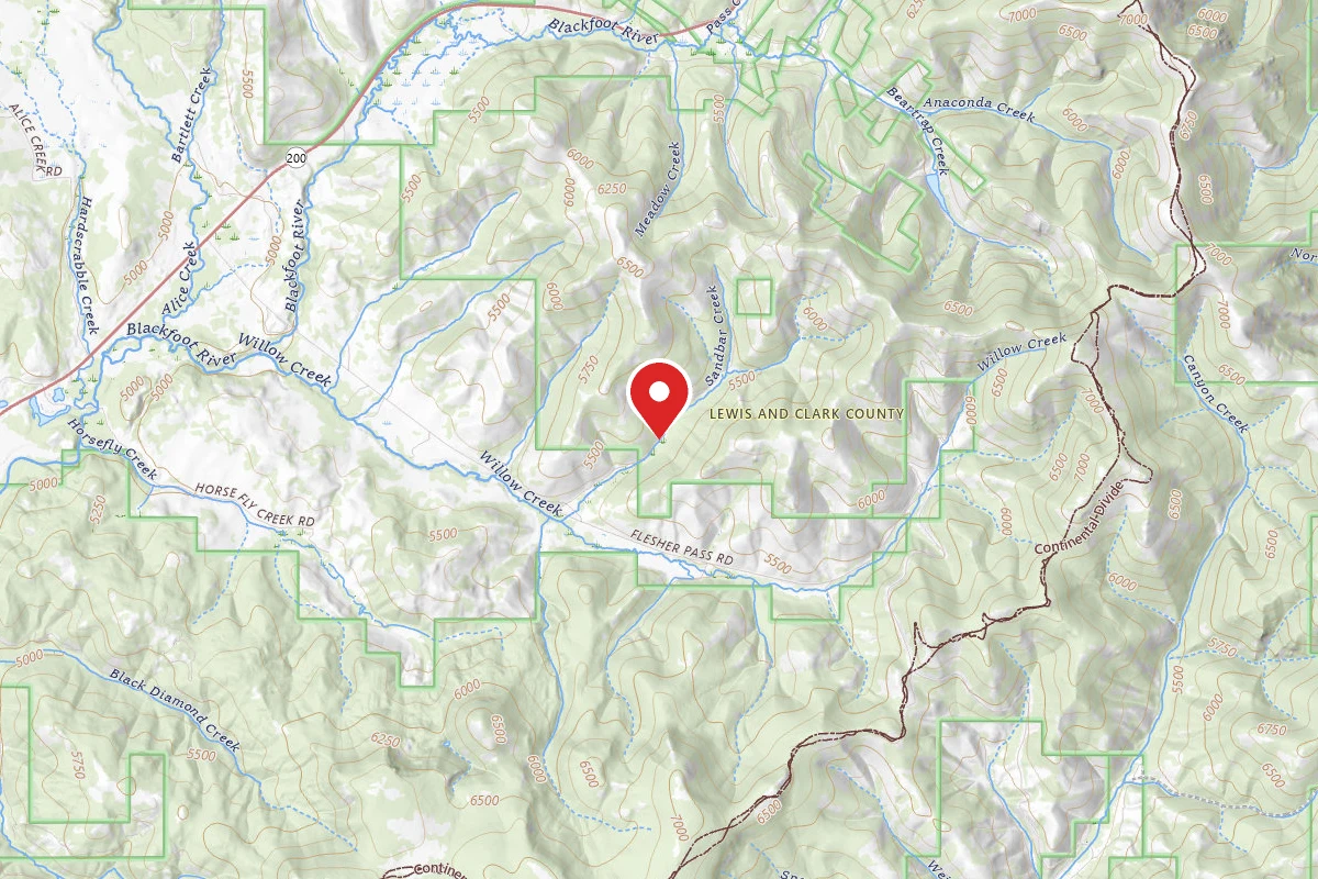 Helena-Lewis and Clark Dispersed Campsite SANDBAR CRK-RD 4090-001C