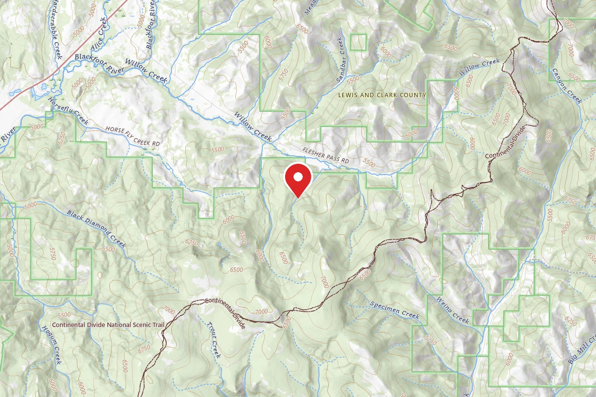 Helena-Lewis and Clark Dispersed Campsite WEST FLESHER-RD 4108-002E