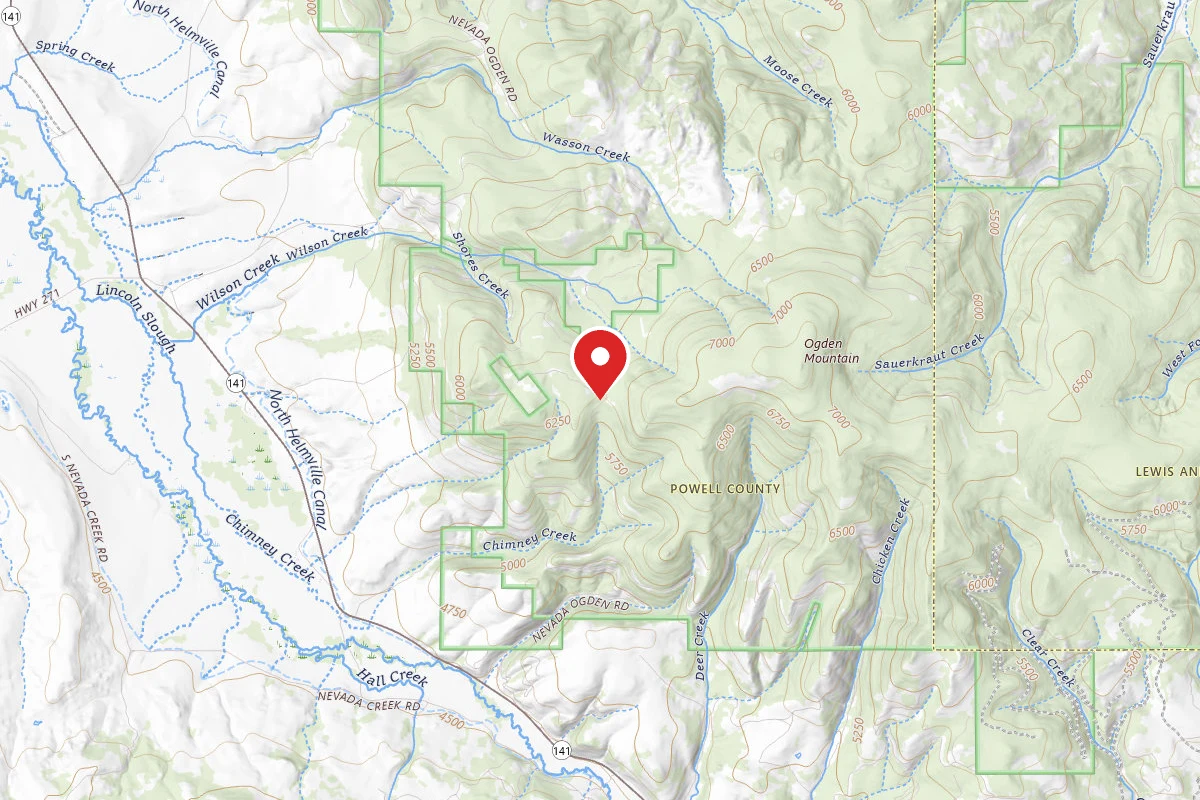 Helena-Lewis and Clark Dispersed Campsite WASSON CRK-RD 1808-104