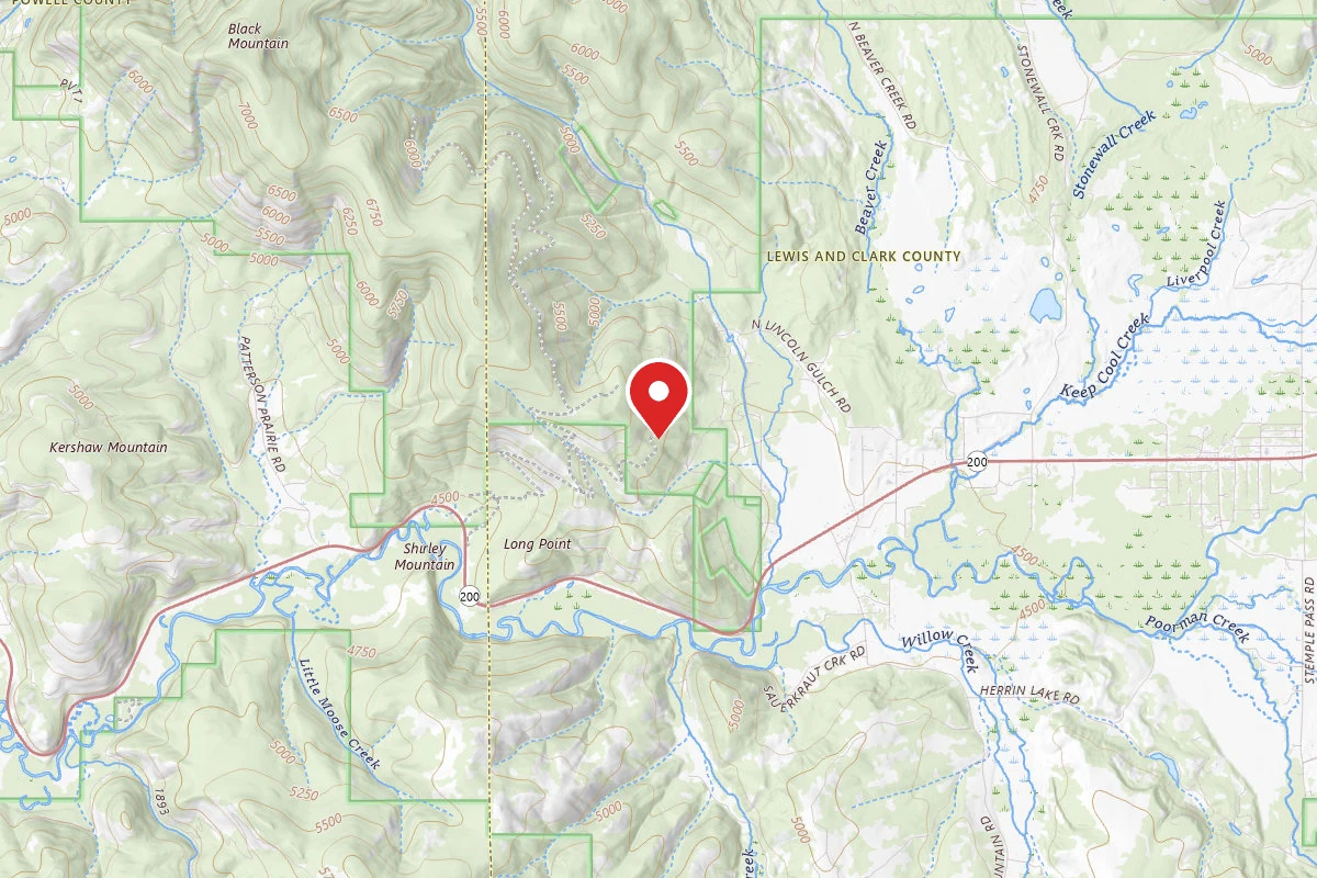 Helena-Lewis and Clark Dispersed Campsite LONE PT-001