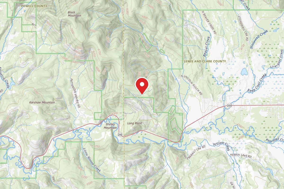 Helena-Lewis and Clark Dispersed Campsite LONE PT-002
