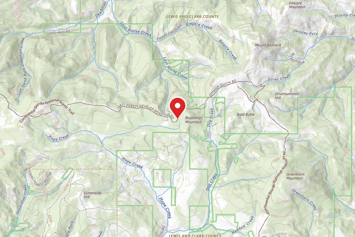 Helena-Lewis and Clark Dispersed Campsite OPHIR RD 136 016