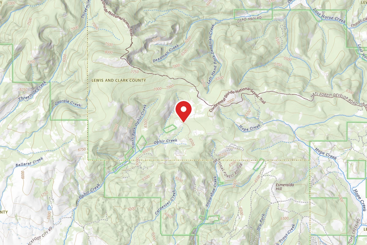 Helena-Lewis and Clark Dispersed Campsite OPHIR RD 136 020