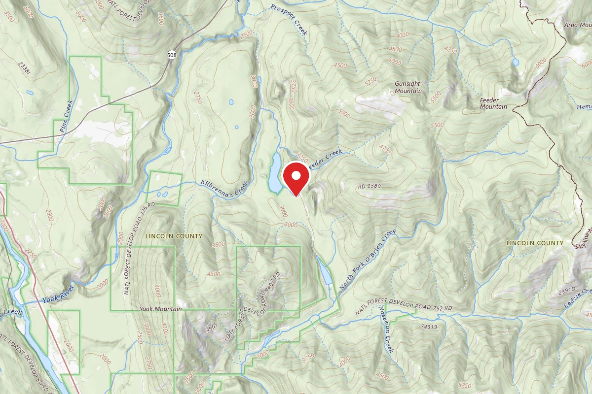Kootenai Dispersed Campsite ROAD 2394E SITE 1