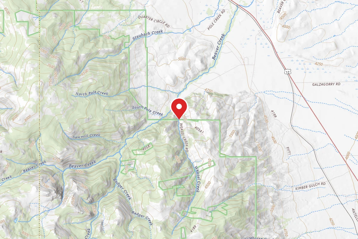 Helena-Lewis and Clark Dispersed Campsite WEASEL RD 405 001