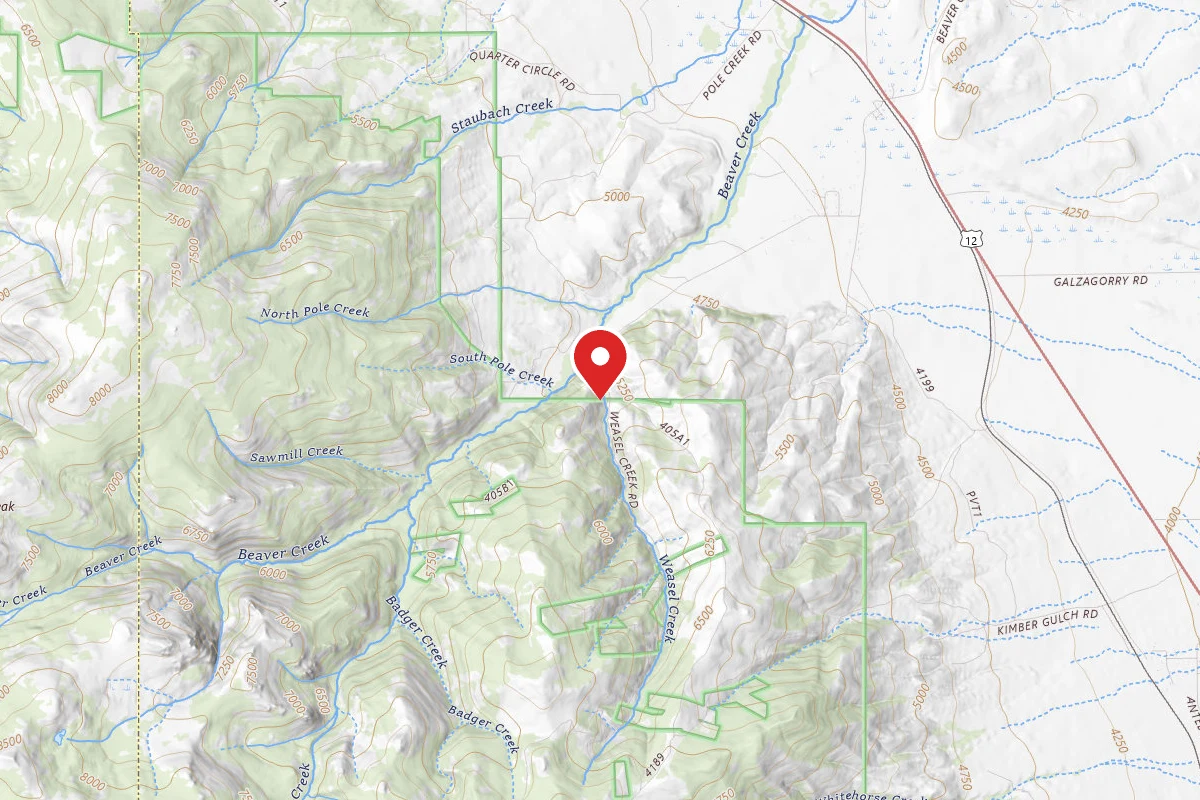 Helena-Lewis and Clark Dispersed Campsite WEASEL RD 405 003