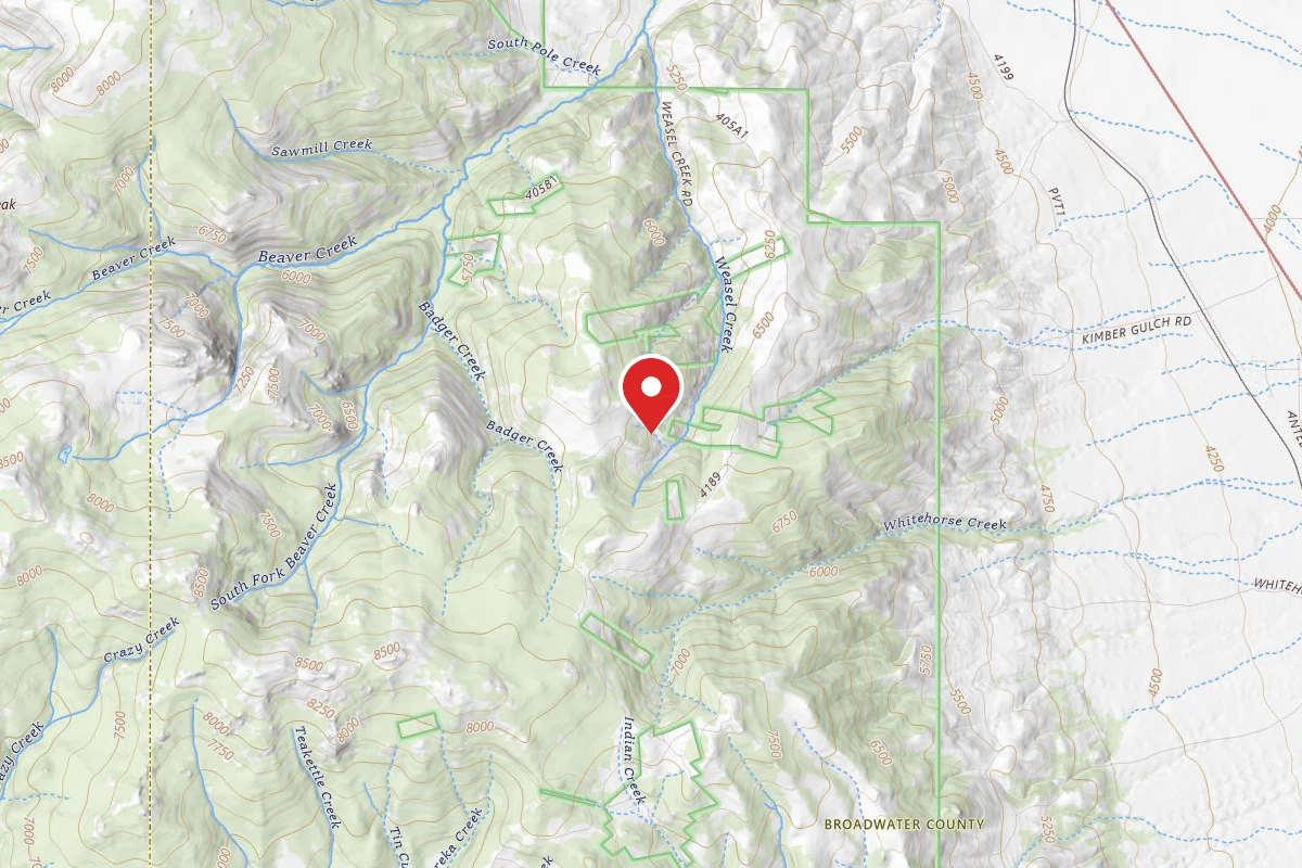 Helena-Lewis and Clark Dispersed Campsite WEASEL RD 405 005