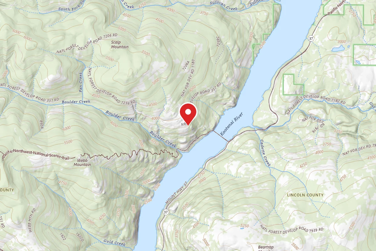 Kootenai Dispersed Campsite RD 337 BOULDER