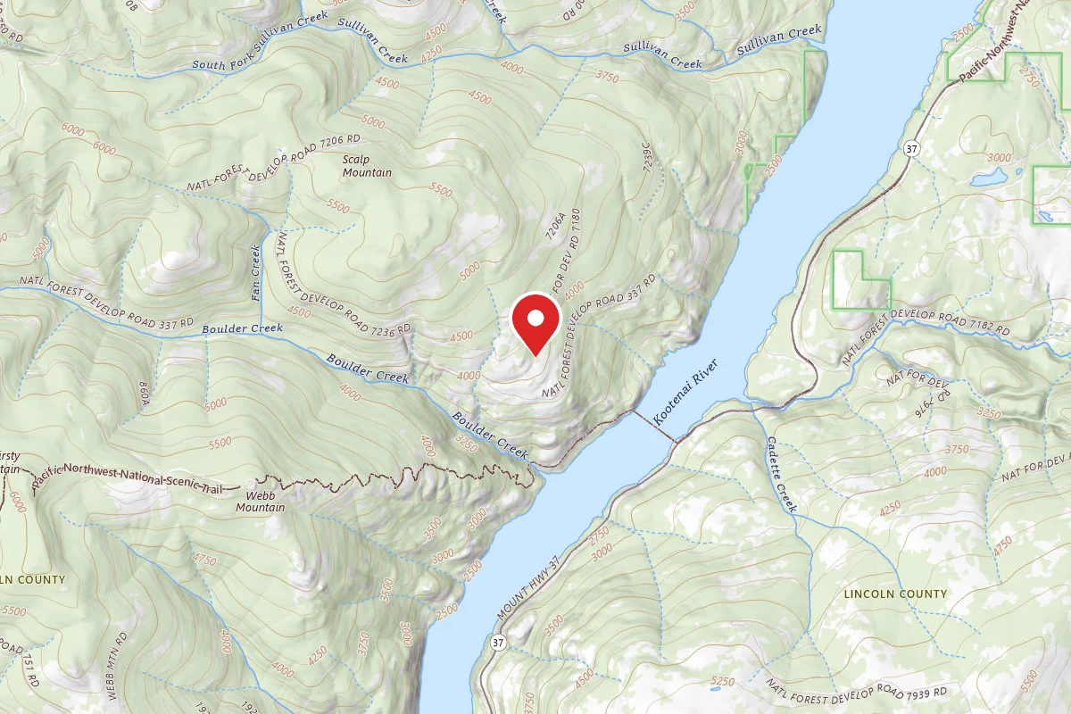 Kootenai Dispersed Campsite RD 7180