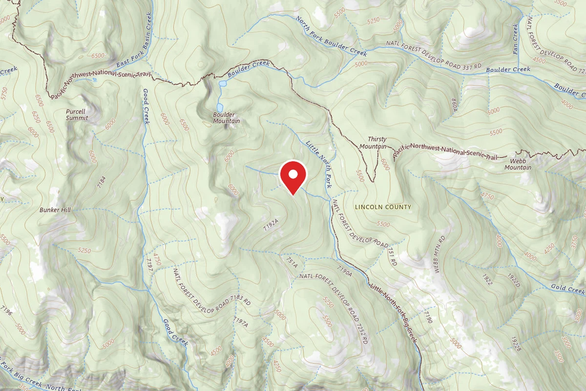 Kootenai Dispersed Campsite RD 7183-K