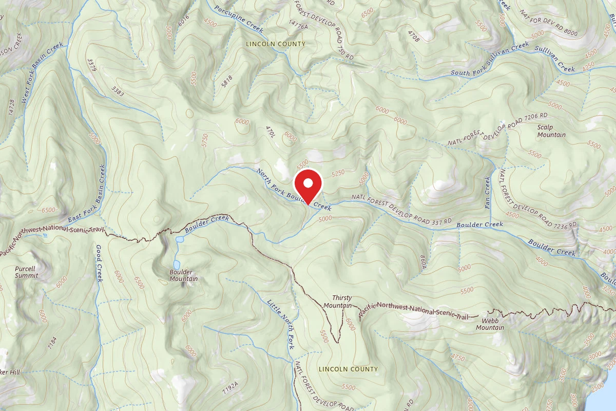 Kootenai Dispersed Campsite RD 7206