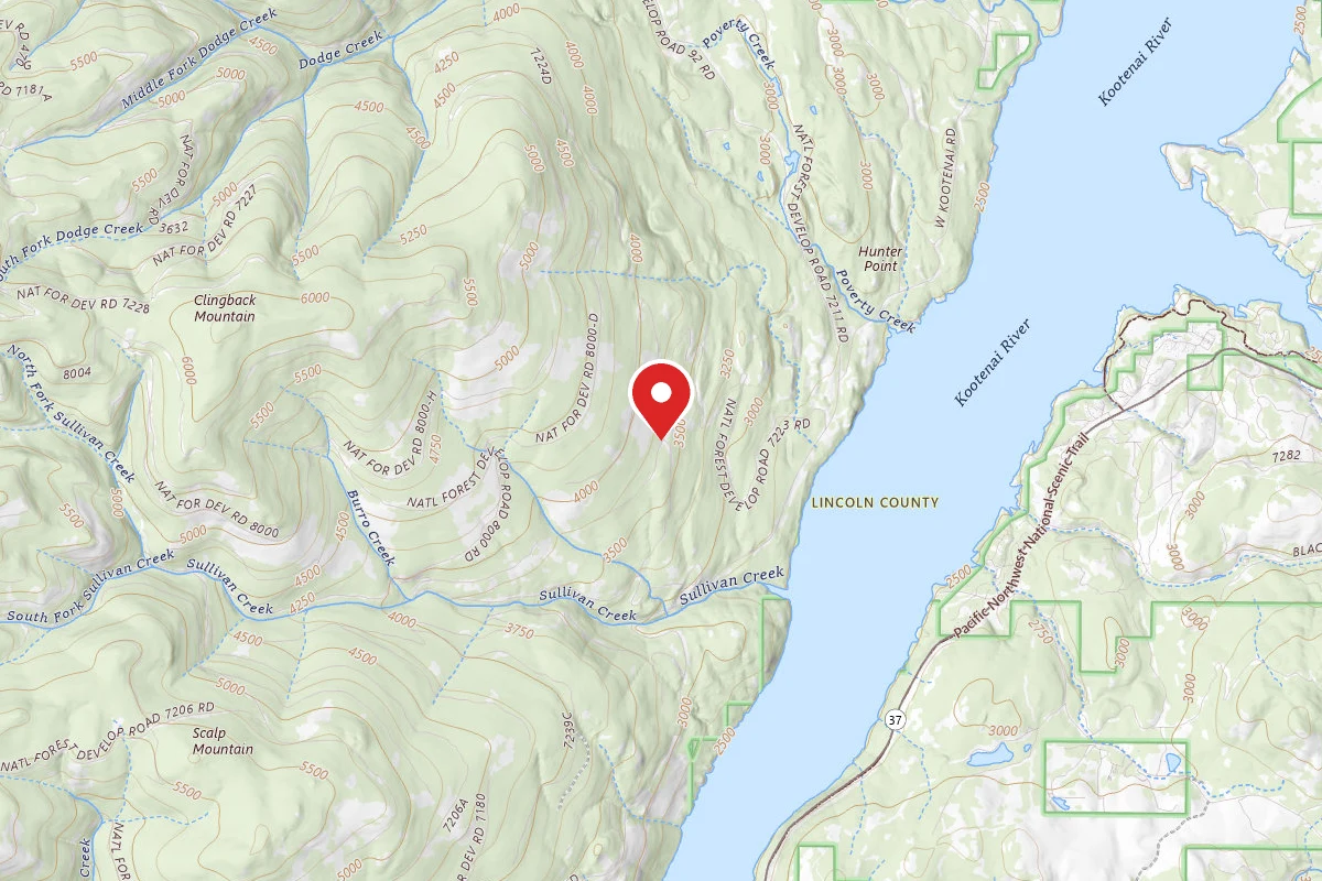 Kootenai Dispersed Campsite RD 7224B