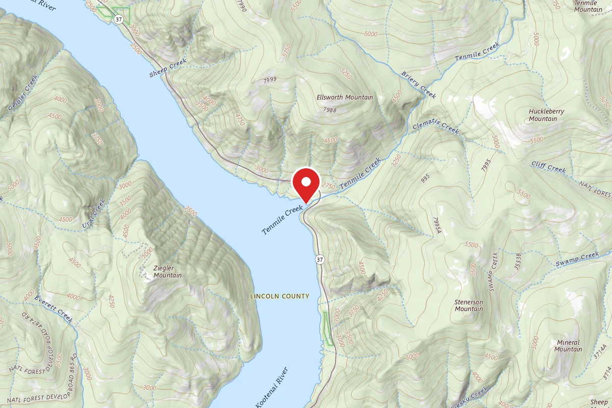 Kootenai Dispersed Campsite TEN MILE SITE 2