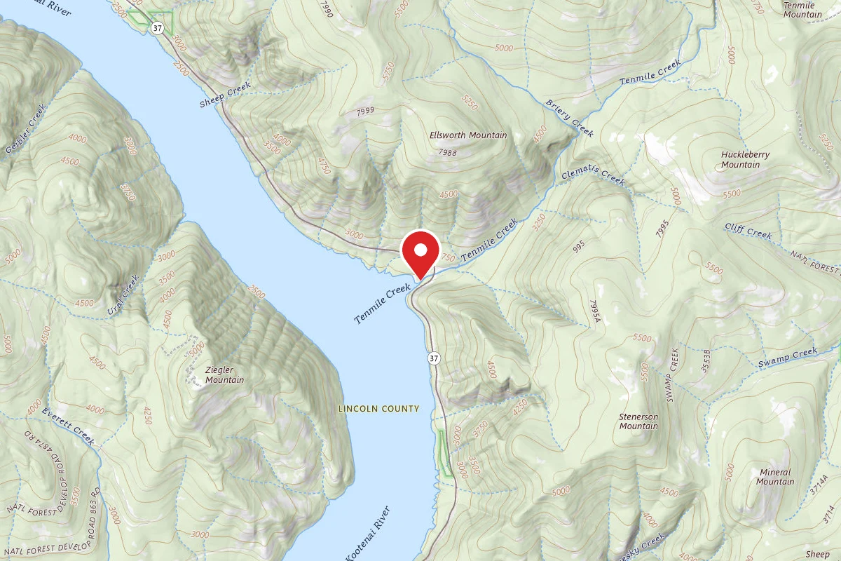 Kootenai Dispersed Campsite TEN MILES SITE 3