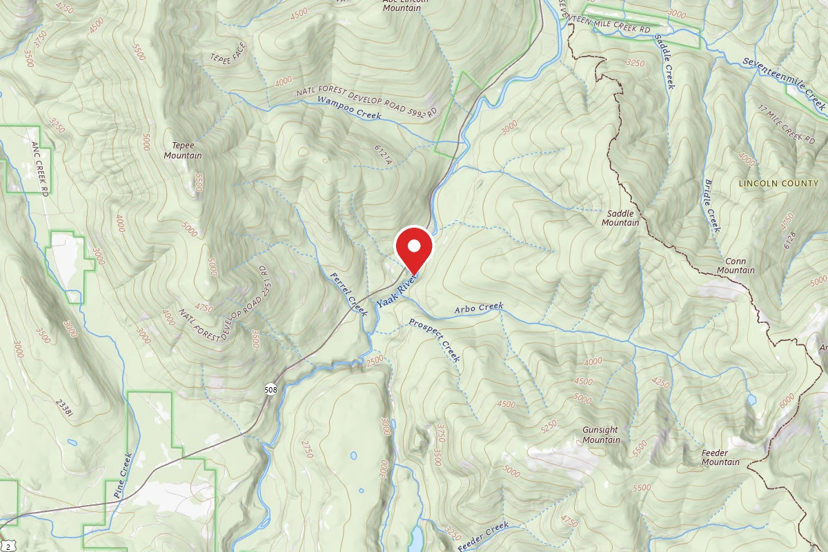 Kootenai Dispersed Campsite RE 2378 YAAK R. CAYON SITE 1