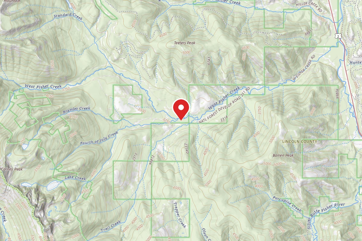 Kootenai Dispersed Campsite RD 231 SITE 7