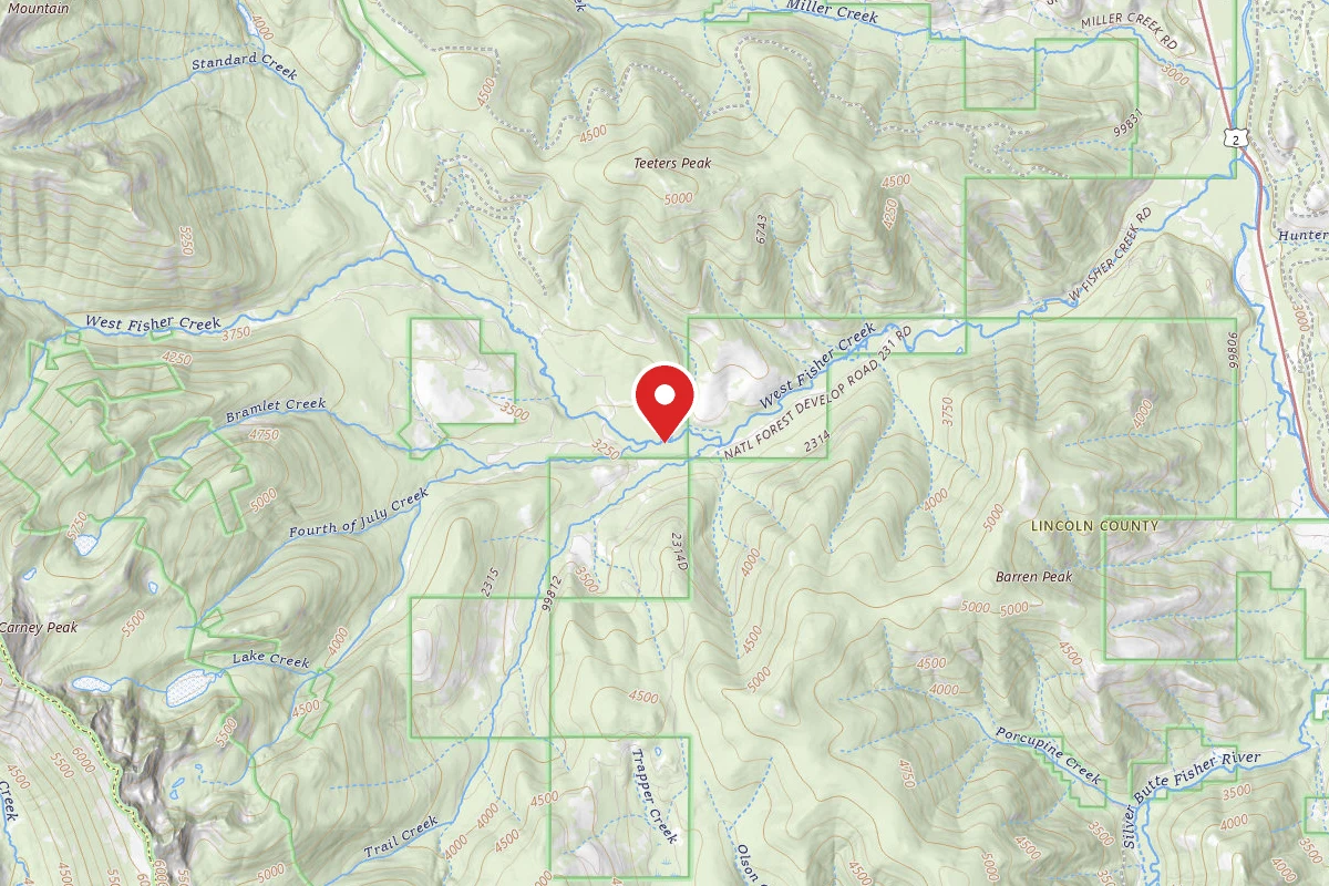 Kootenai Dispersed Campsite RD 231 SITE 8