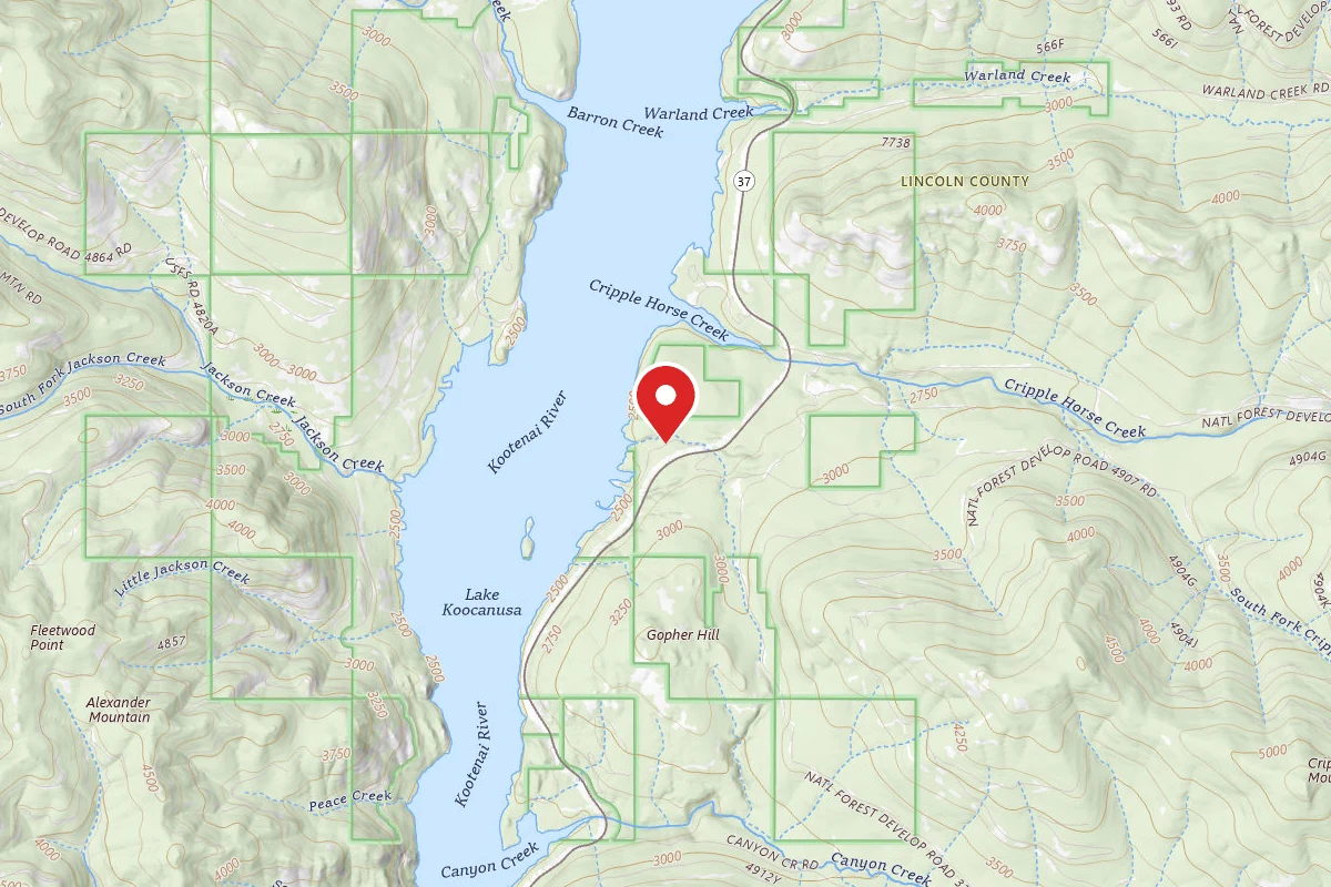 Kootenai Dispersed Campsite BOUNDARY MTN SITE 1