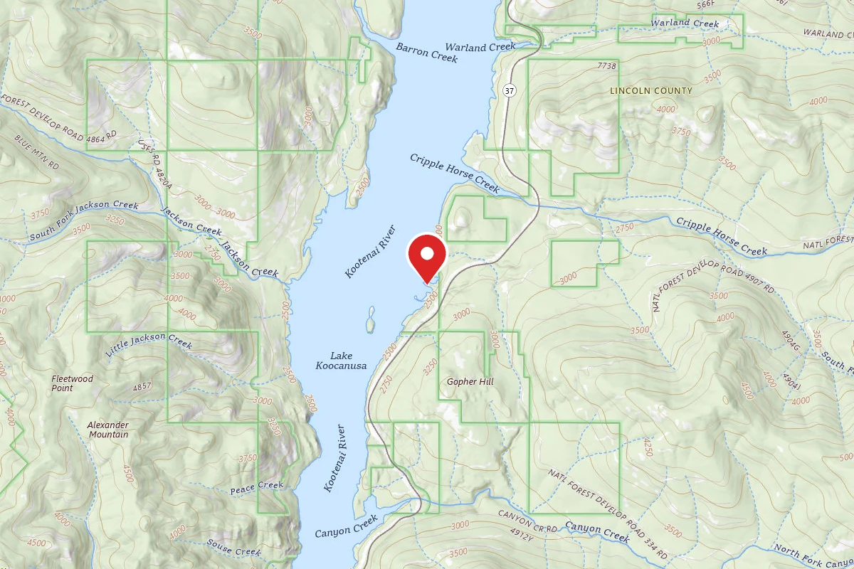 Kootenai Dispersed Campsite BOUNDARY MTN SITE 4