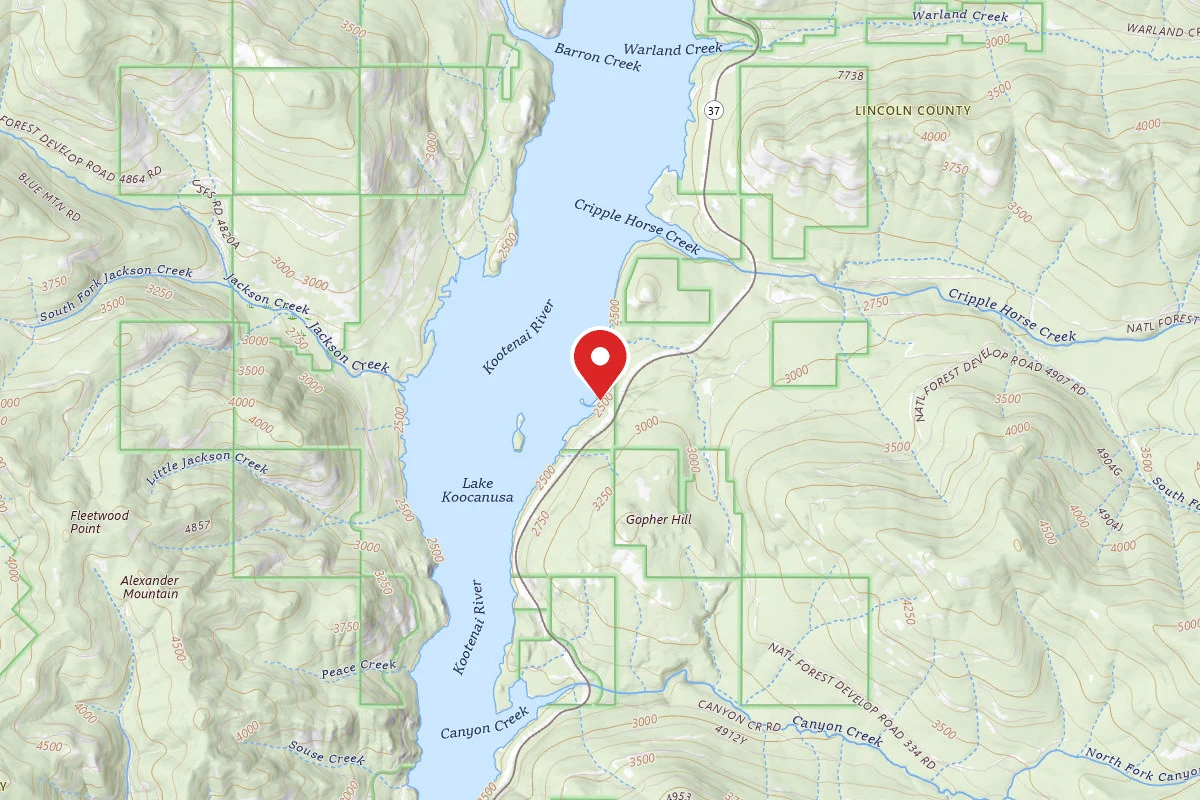 Kootenai Dispersed Campsite BOUNDARY MTN SITE 7