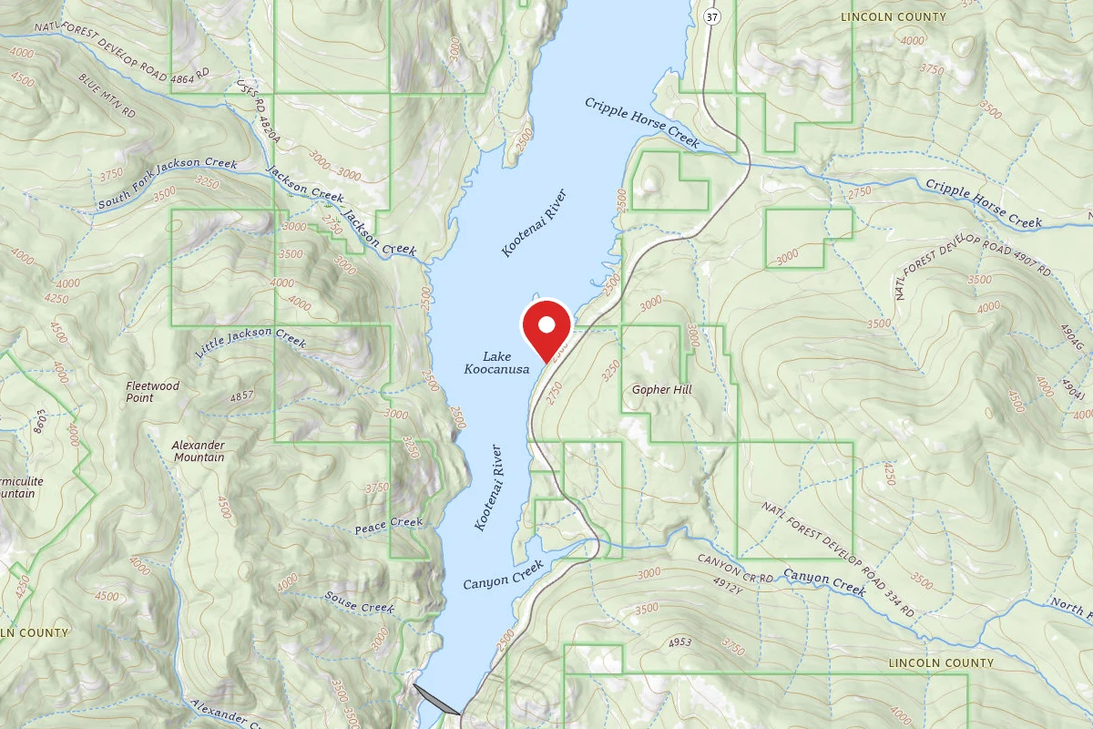 Kootenai Dispersed Campsite BOUNDARY MTN SITE 8